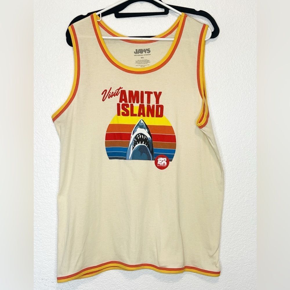 Universal Studios Jaws 50th Anniversary Graphic Tank Top 2XL